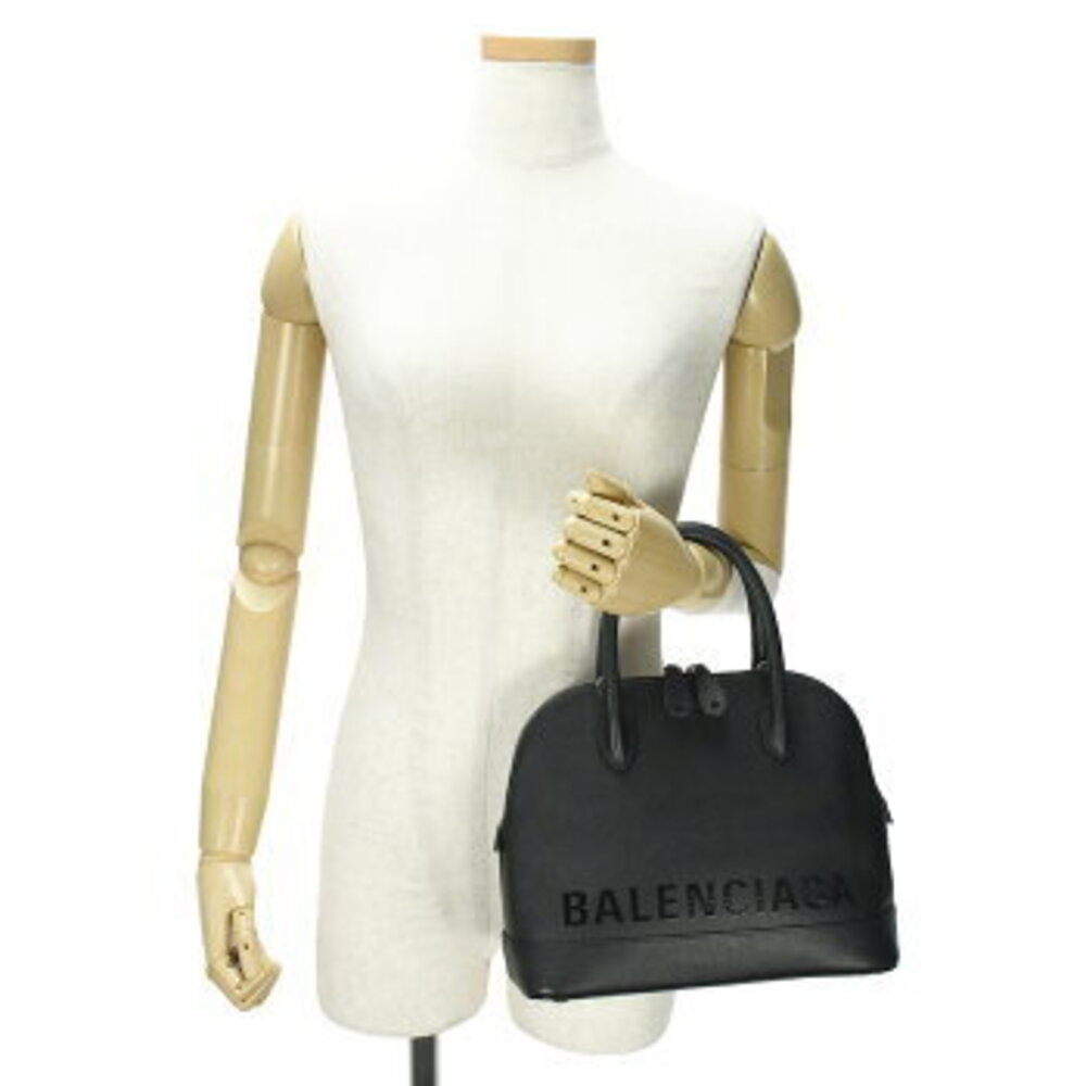 Balenciaga Ville Leather Strap Black Handbag Handle Shoulder Top - Picture 9 of 10